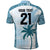 Custom Fiji Rugby Polo Shirt History Champions World Cup 7s - Bllue