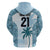 Custom Fiji Rugby Zip Hoodie History Champions World Cup 7s - Bllue