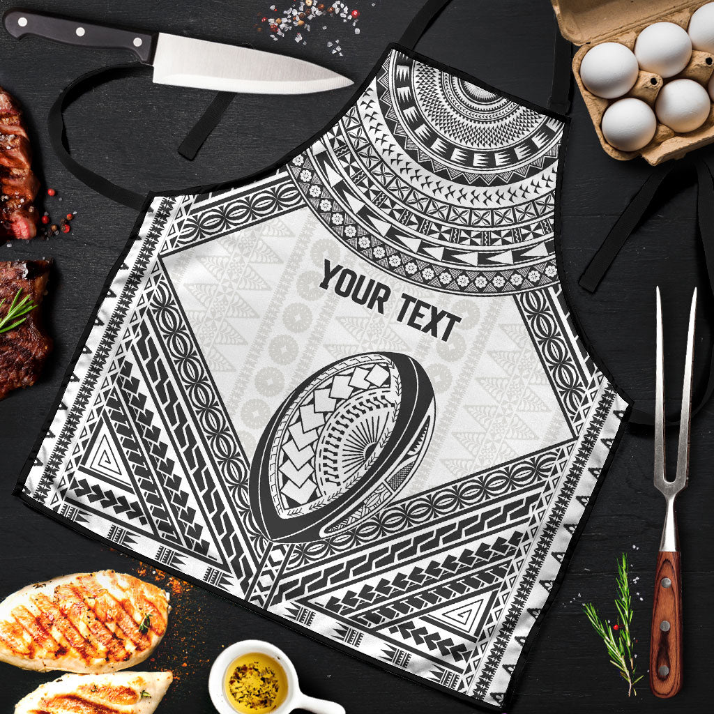 Custom Rugby Fiji National Heritage Apron White Traditional Masi Inspired