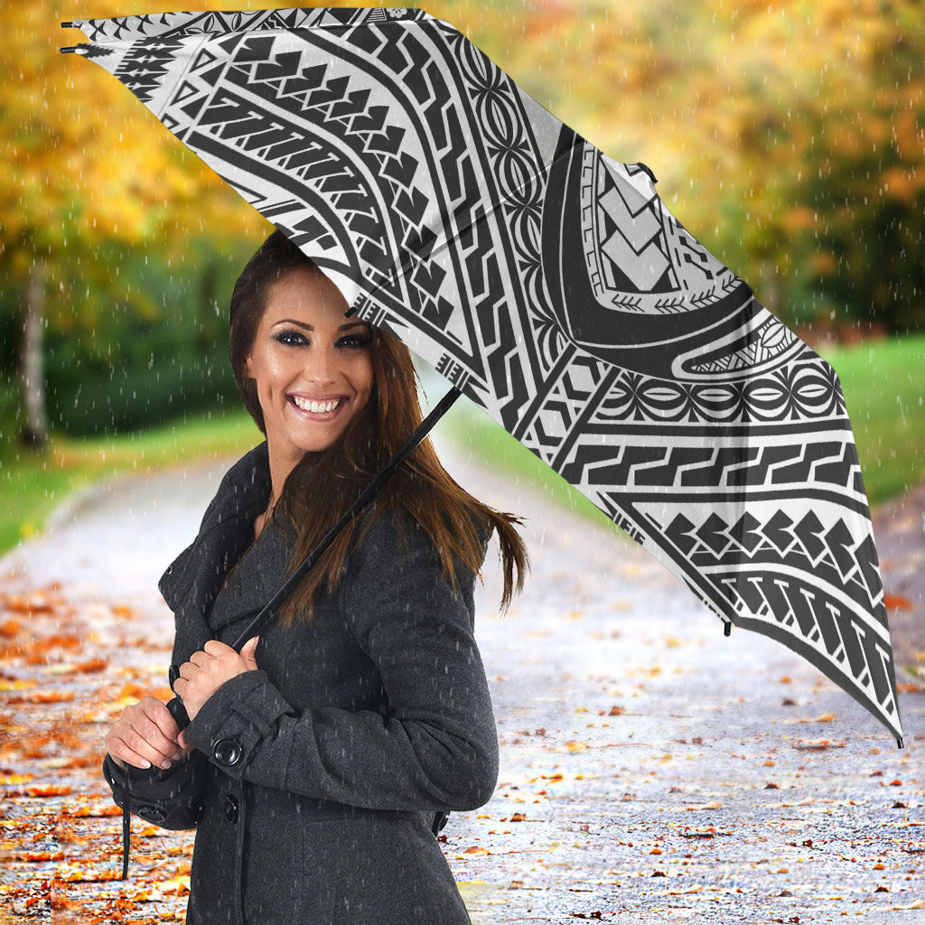 Custom Rugby Fiji National Heritage Umbrella White Traditional Masi Inspired
