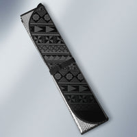 Custom Rugby Fiji Auto Sun Shade Black Traditional Masi Inspired