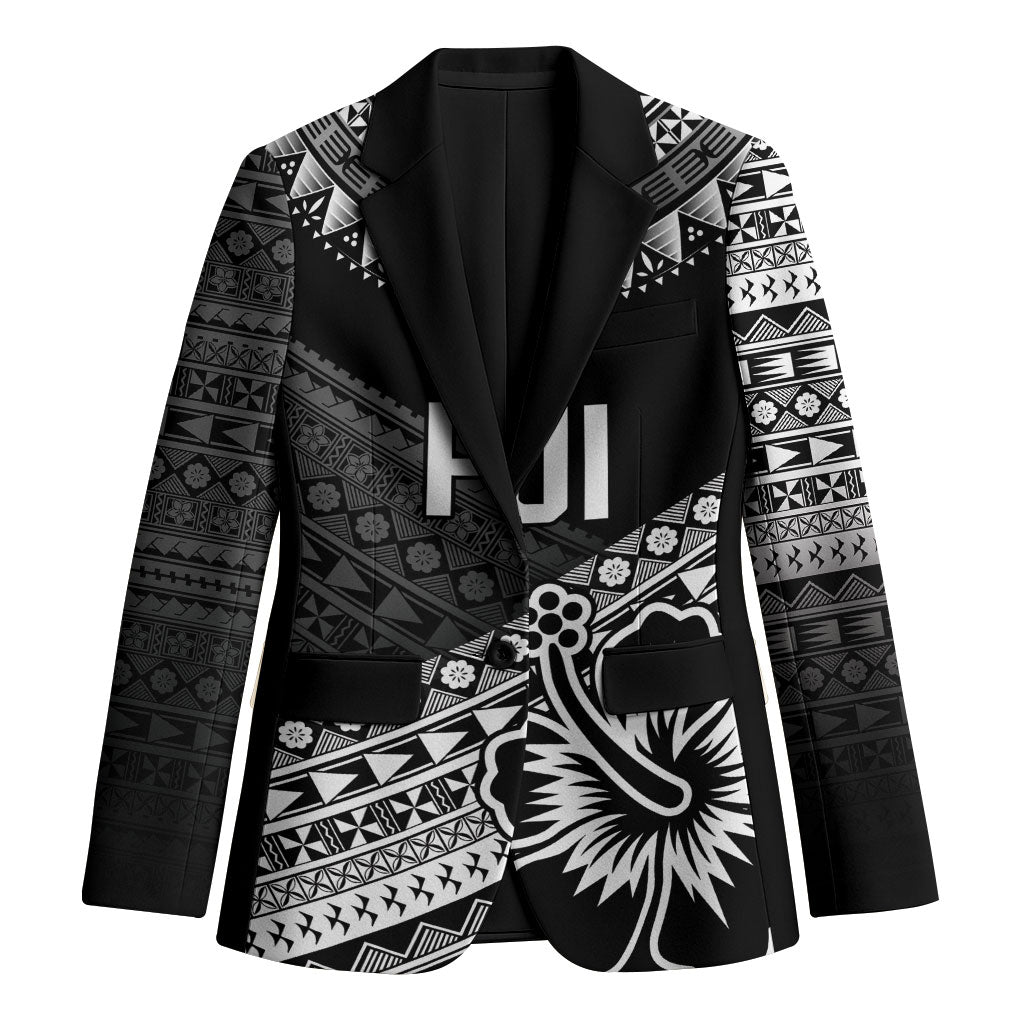 Custom Rugby Fiji Blazer Black Traditional Masi Inspired