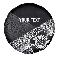 Custom Rugby Fiji Spare Tire Cover Black Traditional Masi Inspired