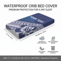 Custom Rugby Fiji Baby Bed Cover Blue Traditional Masi Inspired LT9 - Polynesian Pride