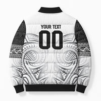 Custom Rugby New Zealand Black Fern Bomber Puffer Jacket Niho Taniwha Inspired