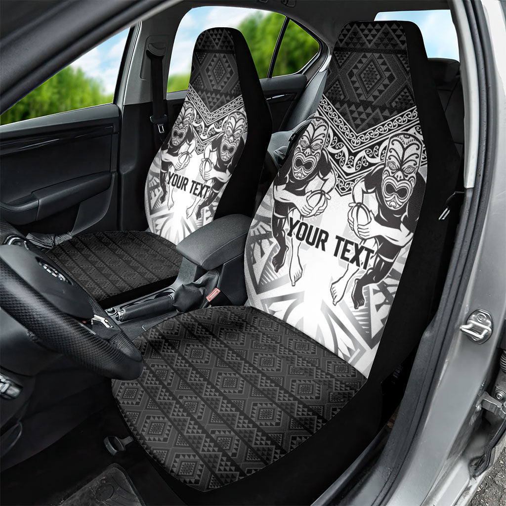 Custom Rugby New Zealand Black Fern Car Seat Cover Niho Taniwha Inspired