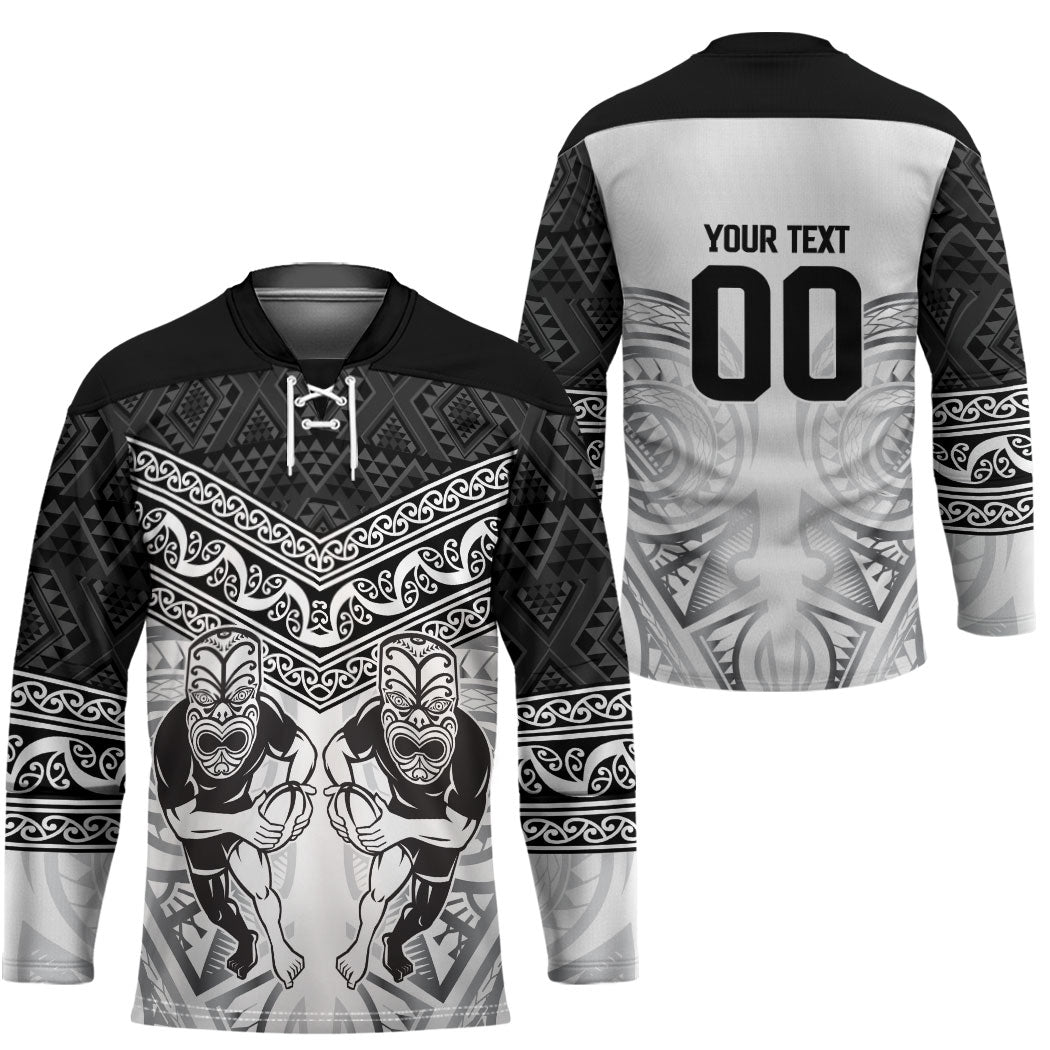 Custom Rugby New Zealand Black Fern Hockey Jersey Niho Taniwha Inspired