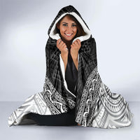 Custom Rugby New Zealand Black Fern Hooded Blanket Niho Taniwha Inspired