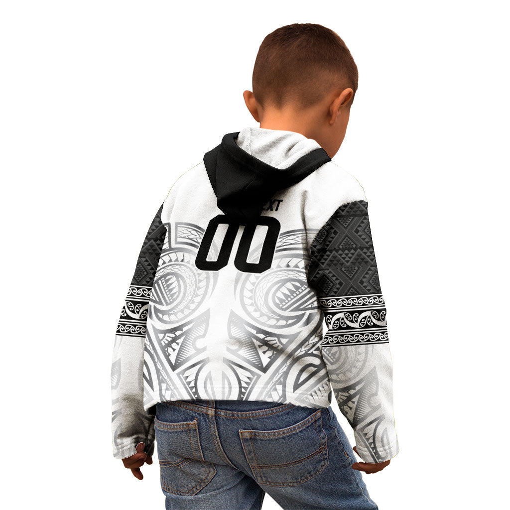 Custom Rugby New Zealand Black Fern Kid Hoodie Niho Taniwha Inspired