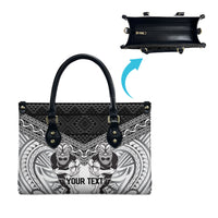 Custom Rugby New Zealand Black Fern Leather Bag Niho Taniwha Inspired