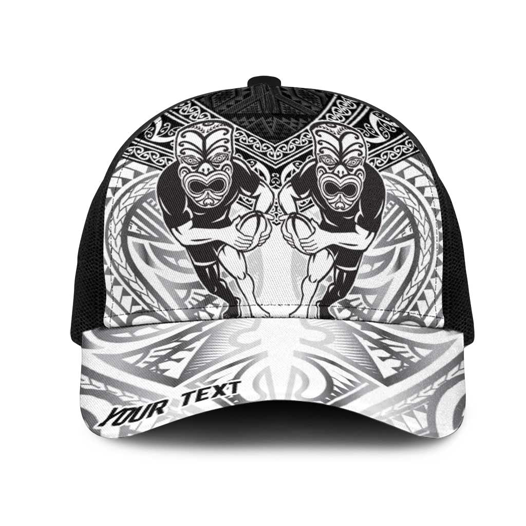 Personalised Rugby New Zealand Black Fern Mesh Trucker Cap Niho Taniwha Inspired