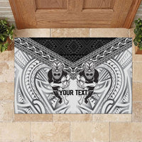 Custom Rugby New Zealand Black Fern Rubber Doormat Niho Taniwha Inspired