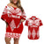 Tonga Rugby Couples Matching Off Shoulder Short Dress and Hawaiian Shirt Proud Tongan Ngatu Kupesi World Cup 2023 No1 LT9 White - Polynesian Pride