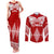 Tonga Rugby Couples Matching Tank Maxi Dress and Long Sleeve Button Shirts Proud Tongan Ngatu Kupesi World Cup 2023 No1 LT9 White - Polynesian Pride