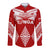 Tonga Rugby Long Sleeve Button Shirt Proud Tongan Ngatu Kupesi World Cup 2023 No1 LT9 Unisex White - Polynesian Pride