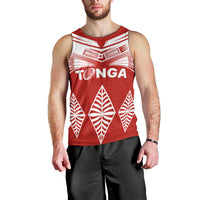 Tonga Rugby Men Tank Top Proud Tongan Ngatu Kupesi World Cup 2023 No1 LT9 - Polynesian Pride