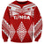 Tonga Rugby Sweatshirt Proud Tongan Ngatu Kupesi World Cup 2023 No1 LT9 Unisex White - Polynesian Pride