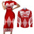 Custom Tonga Rugby Couples Matching Short Sleeve Bodycon Dress and Long Sleeve Button Shirts Proud Tongan Ngatu Kupesi World Cup 2023 No1 LT9 White - Polynesian Pride