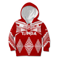 Custom Tonga Rugby Kid Hoodie Proud Tongan Ngatu Kupesi World Cup 2023 No1 LT9 White - Polynesian Pride