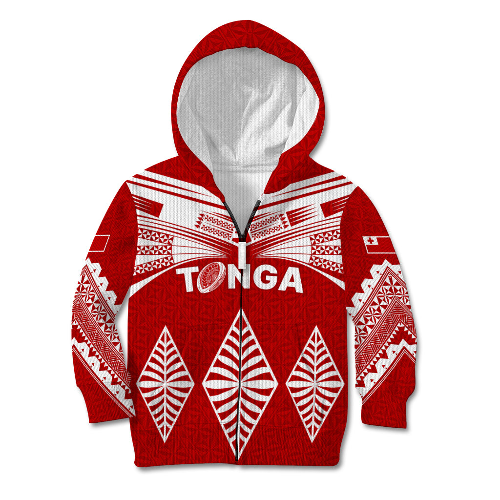 Custom Tonga Rugby Kid Hoodie Proud Tongan Ngatu Kupesi World Cup 2023 No1 LT9 - Polynesian Pride