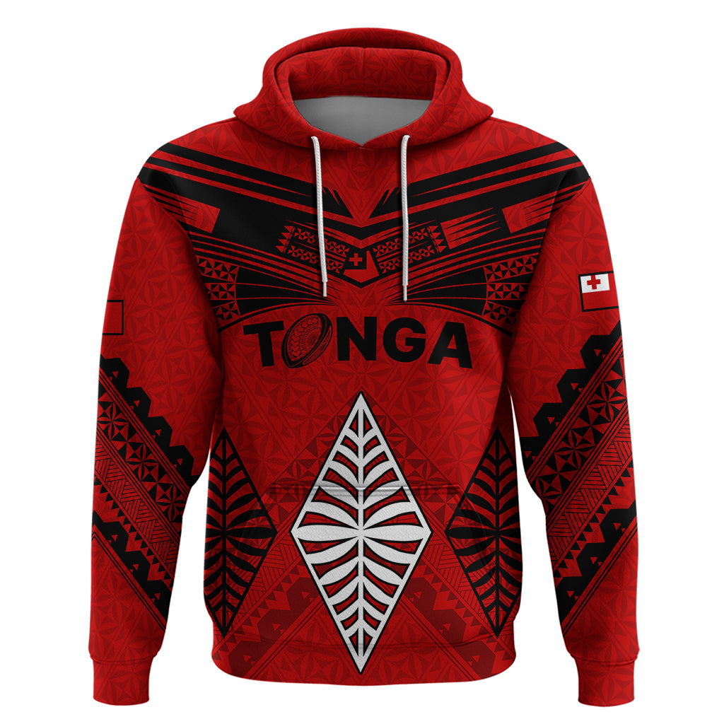 Tonga Rugby Hoodie Proud Tongan Ngatu Kupesi World Cup 2023 No2 LT9 Black - Polynesian Pride