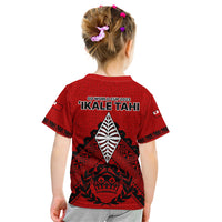 Tonga Rugby Kid T Shirt Proud Tongan Ngatu Kupesi World Cup 2023 No2 LT9 - Polynesian Pride
