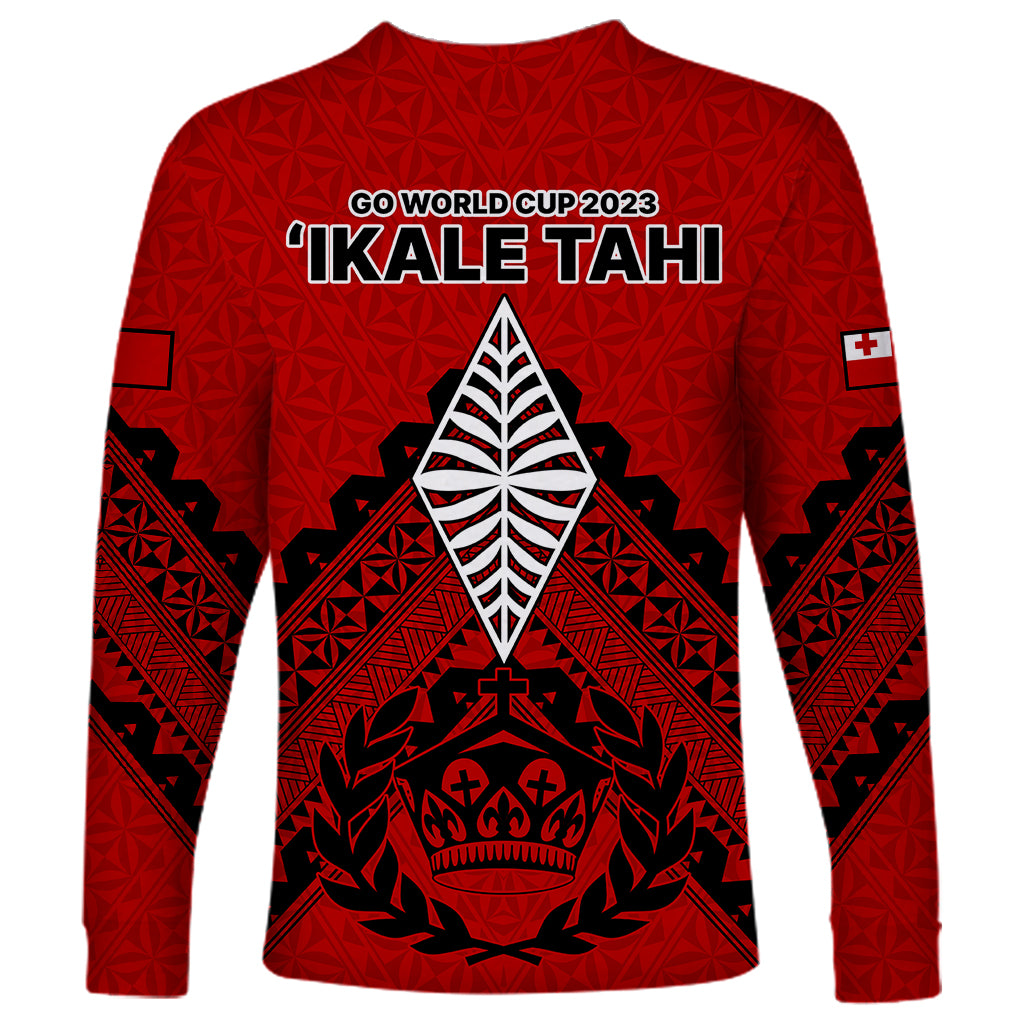 Tonga Rugby Long Sleeve Shirt Proud Tongan Ngatu Kupesi World Cup 2023 No2 LT9 - Polynesian Pride