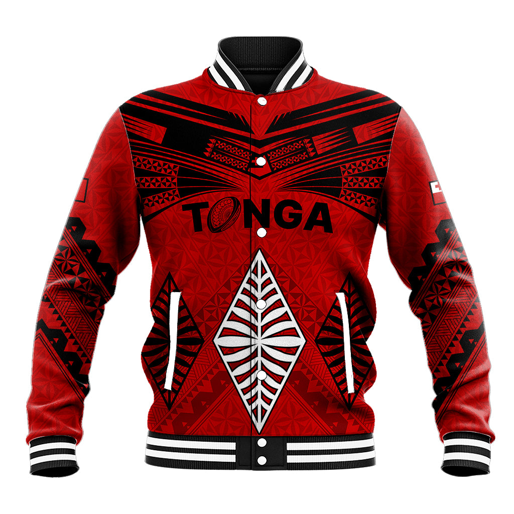 Custom Tonga Rugby Baseball Jacket Proud Tongan Ngatu Kupesi World Cup 2023 No2 LT9 Unisex Black - Polynesian Pride