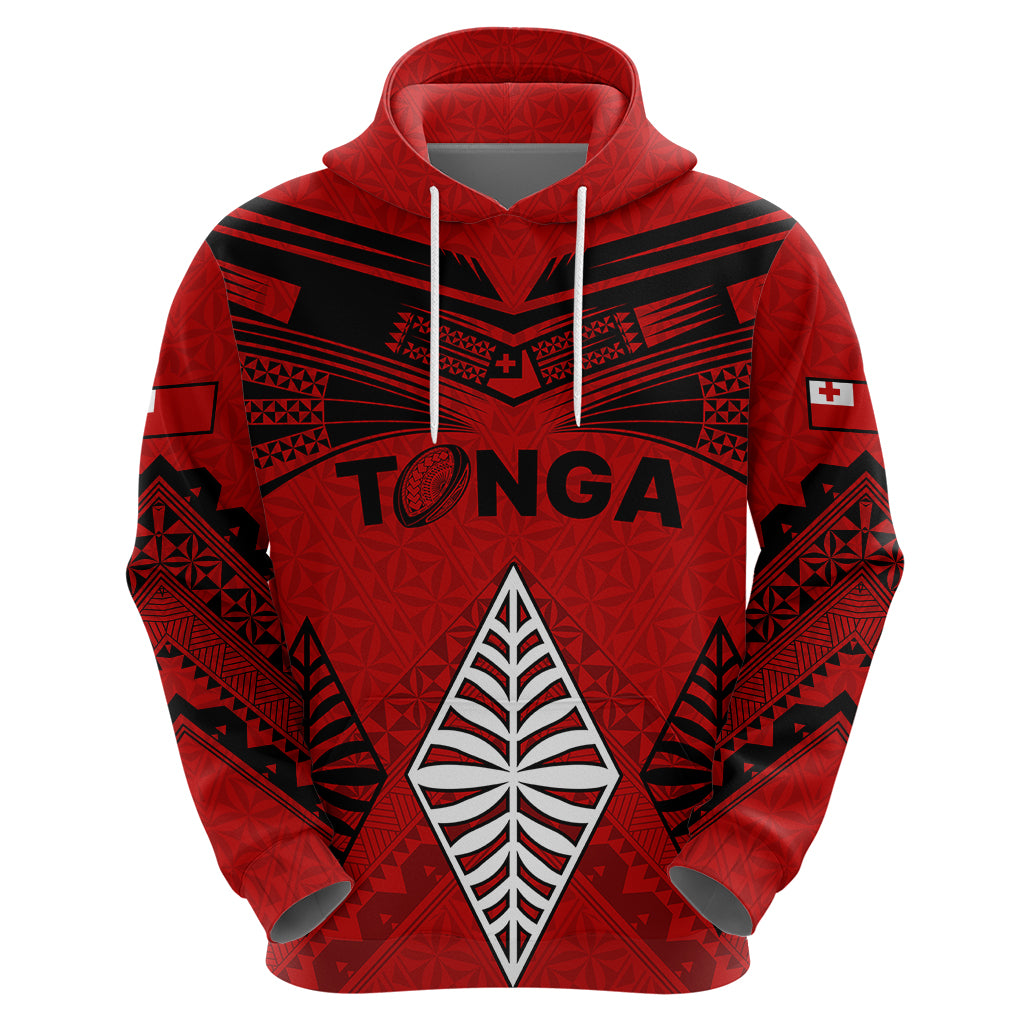 Custom Tonga Rugby Hoodie Proud Tongan Ngatu Kupesi World Cup 2023 No2 LT9 - Polynesian Pride