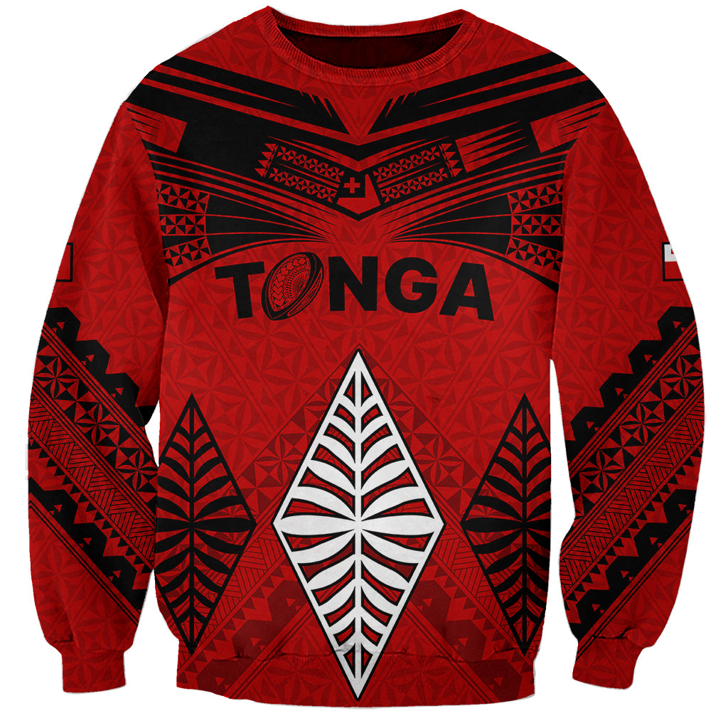 Custom Tonga Rugby Sweatshirt Proud Tongan Ngatu Kupesi World Cup 2023 No2 LT9 Unisex Black - Polynesian Pride