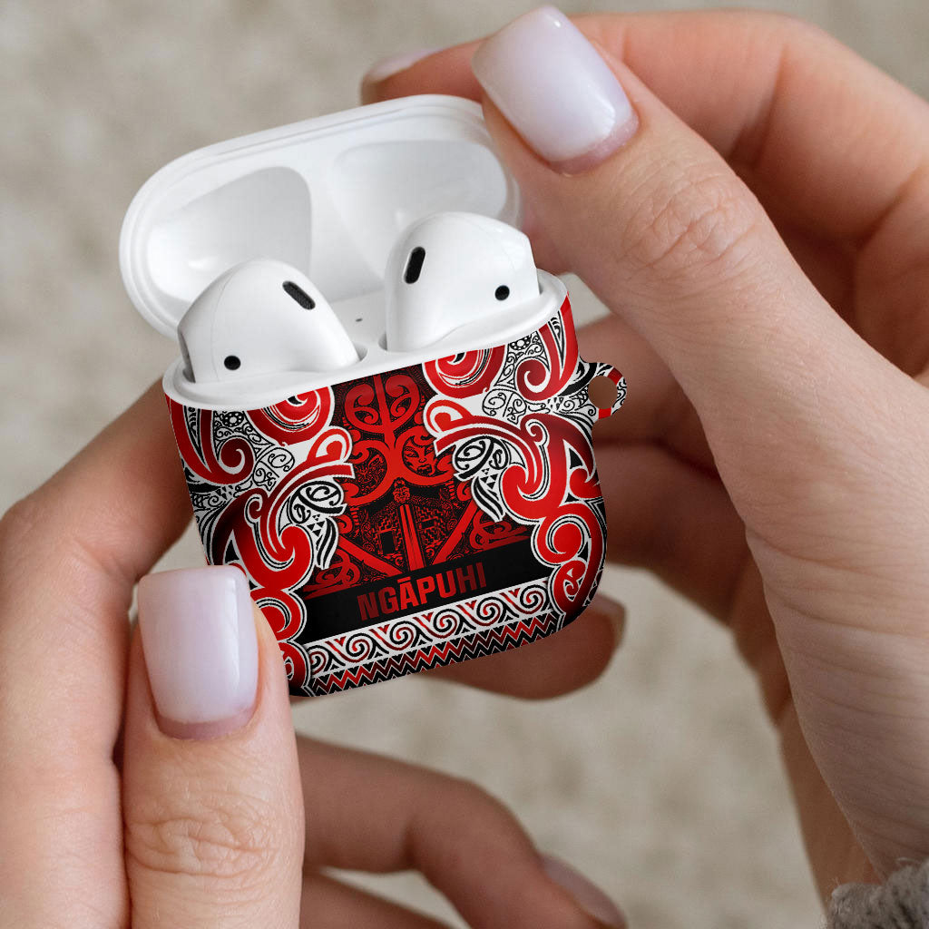 Aotearoa Iwi Ngapuhi AirPods Case Maori Wharenui House Tribal Pattern LT9 - Polynesian Pride