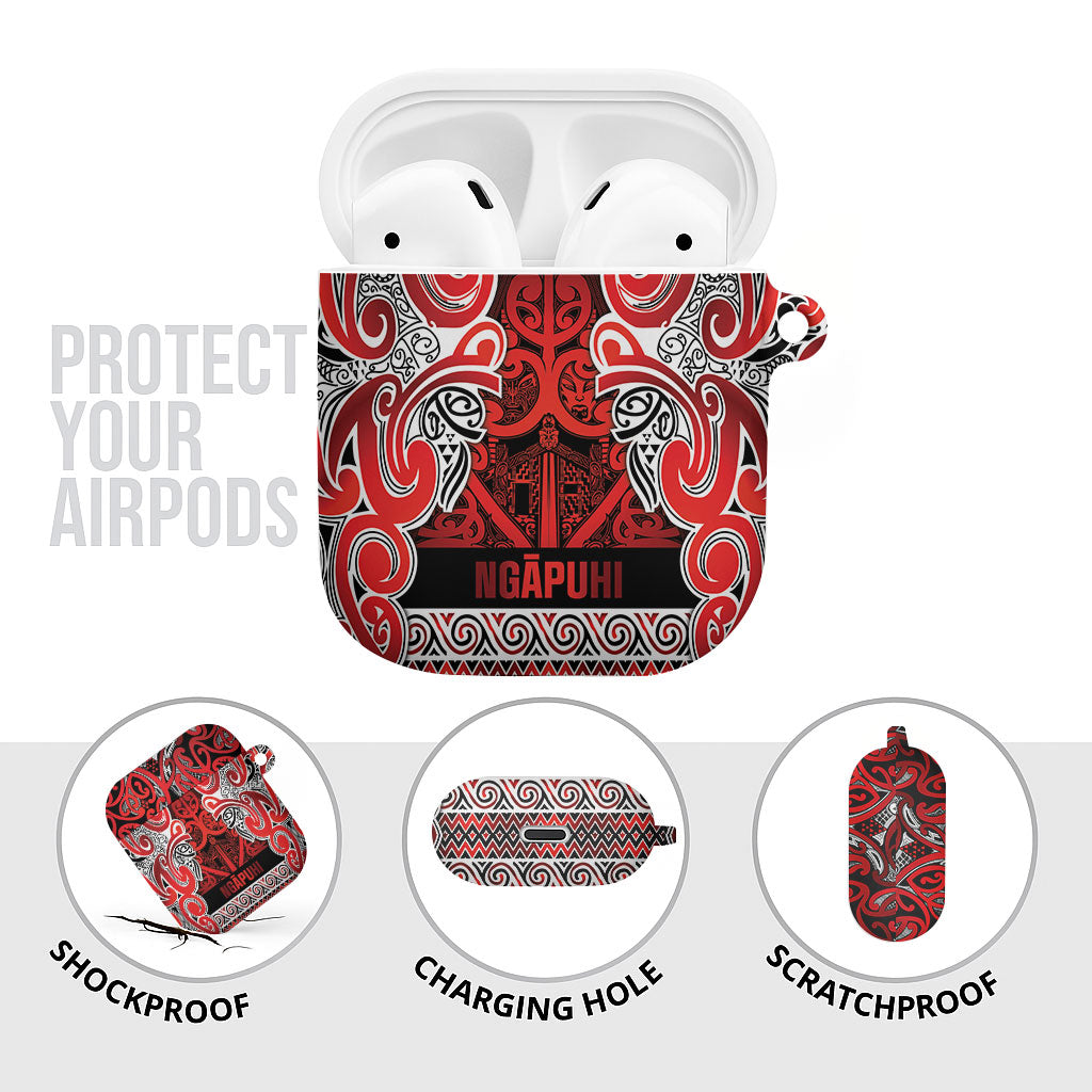 Aotearoa Iwi Ngapuhi AirPods Case Maori Wharenui House Tribal Pattern LT9 - Polynesian Pride
