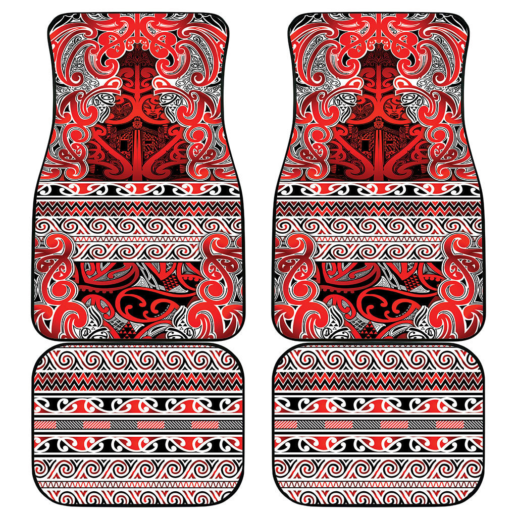 Aotearoa Iwi Ngapuhi Car Mats Maori Wharenui House Tribal Pattern LT9 - Polynesian Pride