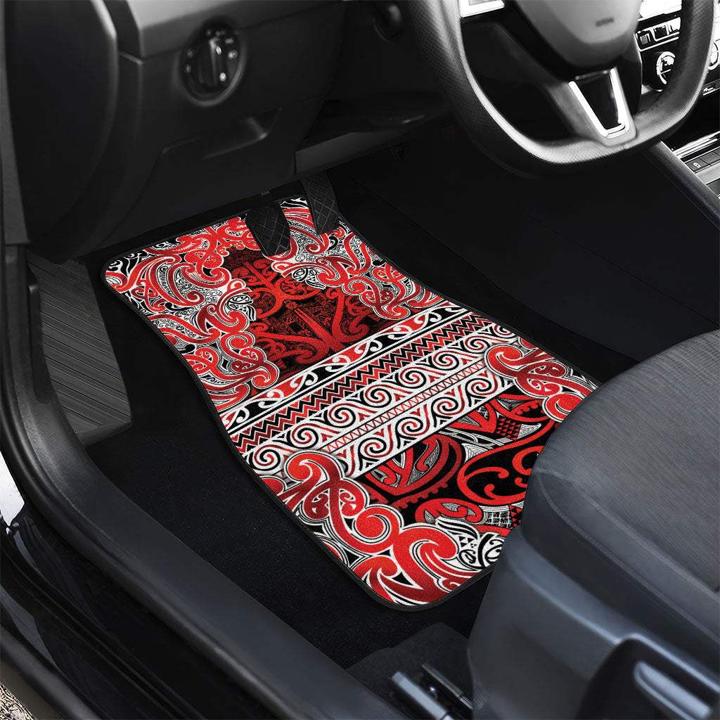 Aotearoa Iwi Ngapuhi Car Mats Maori Wharenui House Tribal Pattern LT9 - Polynesian Pride