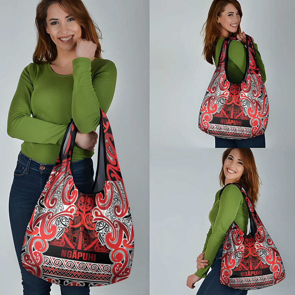 Aotearoa Iwi Ngapuhi Grocery Bag Maori Wharenui House Tribal Pattern LT9 - Polynesian Pride
