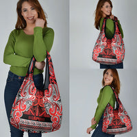 Aotearoa Iwi Ngapuhi Grocery Bag Maori Wharenui House Tribal Pattern LT9 - Polynesian Pride