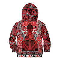 Aotearoa Iwi Ngapuhi Kid Hoodie Maori Wharenui House Tribal Pattern LT9 - Polynesian Pride