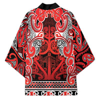Aotearoa Iwi Ngapuhi Kimono Maori Wharenui House Tribal Pattern LT9 - Polynesian Pride