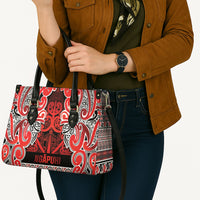 Aotearoa Iwi Ngapuhi Leather Bag Maori Wharenui House Tribal Pattern LT9 - Polynesian Pride