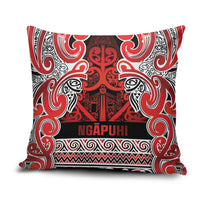 Aotearoa Iwi Ngapuhi Pillow Cover Maori Wharenui House Tribal Pattern LT9 Red - Polynesian Pride