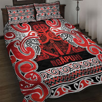 Aotearoa Iwi Ngapuhi Quilt Bed Set Maori Wharenui House Tribal Pattern LT9 Red - Polynesian Pride