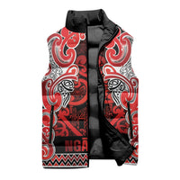 Aotearoa Iwi Ngapuhi Sleeveless Puffer Jacket Maori Wharenui House Tribal Pattern LT9 - Polynesian Pride