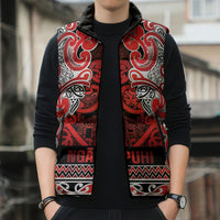 Aotearoa Iwi Ngapuhi Sleeveless Puffer Jacket Maori Wharenui House Tribal Pattern LT9 - Polynesian Pride