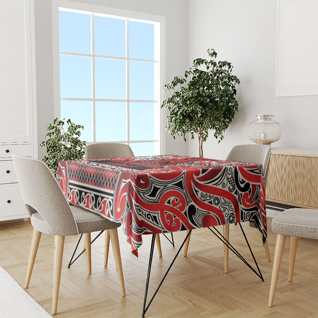 Aotearoa Iwi Ngapuhi Tablecloth Maori Wharenui House Tribal Pattern LT9 - Polynesian Pride