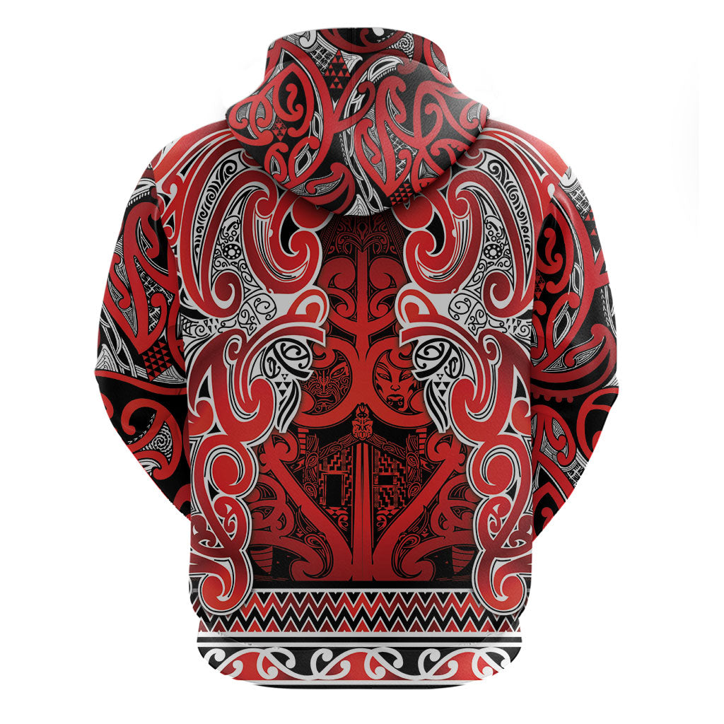 Aotearoa Iwi Ngapuhi Zip Hoodie Maori Wharenui House Tribal Pattern LT9 - Polynesian Pride
