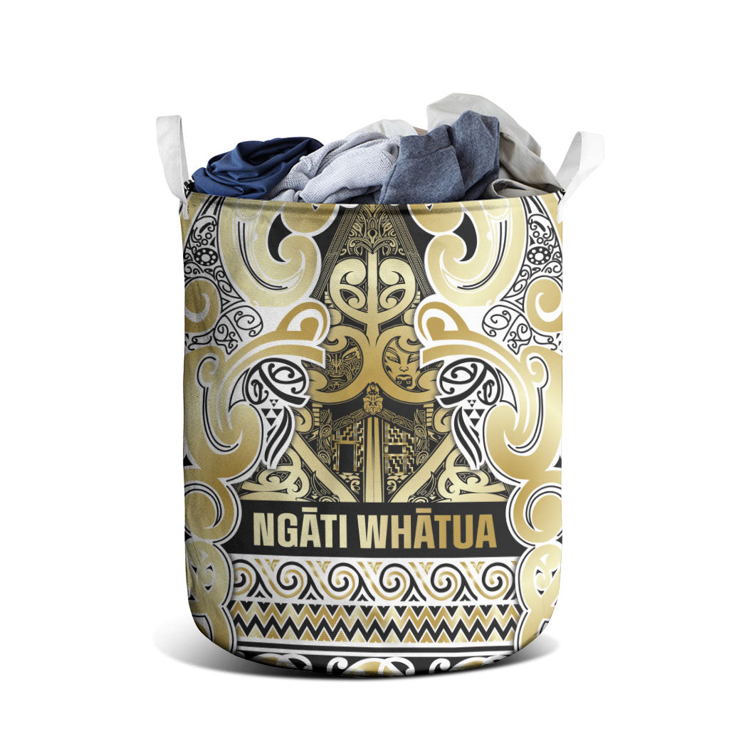 Aotearoa Iwi Ngati Whatua Laundry Basket Maori Wharenui House Tribal Pattern LT9 - Polynesian Pride