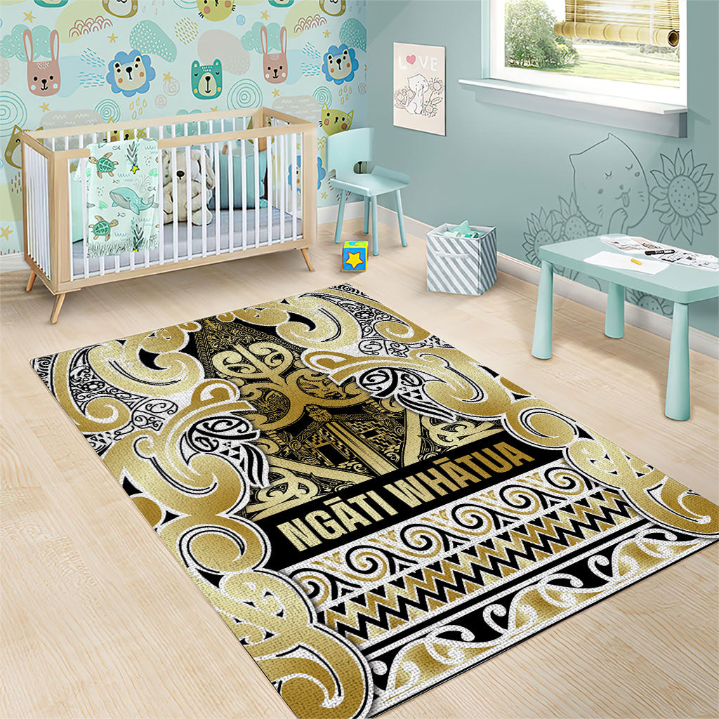 Aotearoa Iwi Ngati Whatua Area Rug Maori Wharenui House Tribal Pattern LT9 - Polynesian Pride