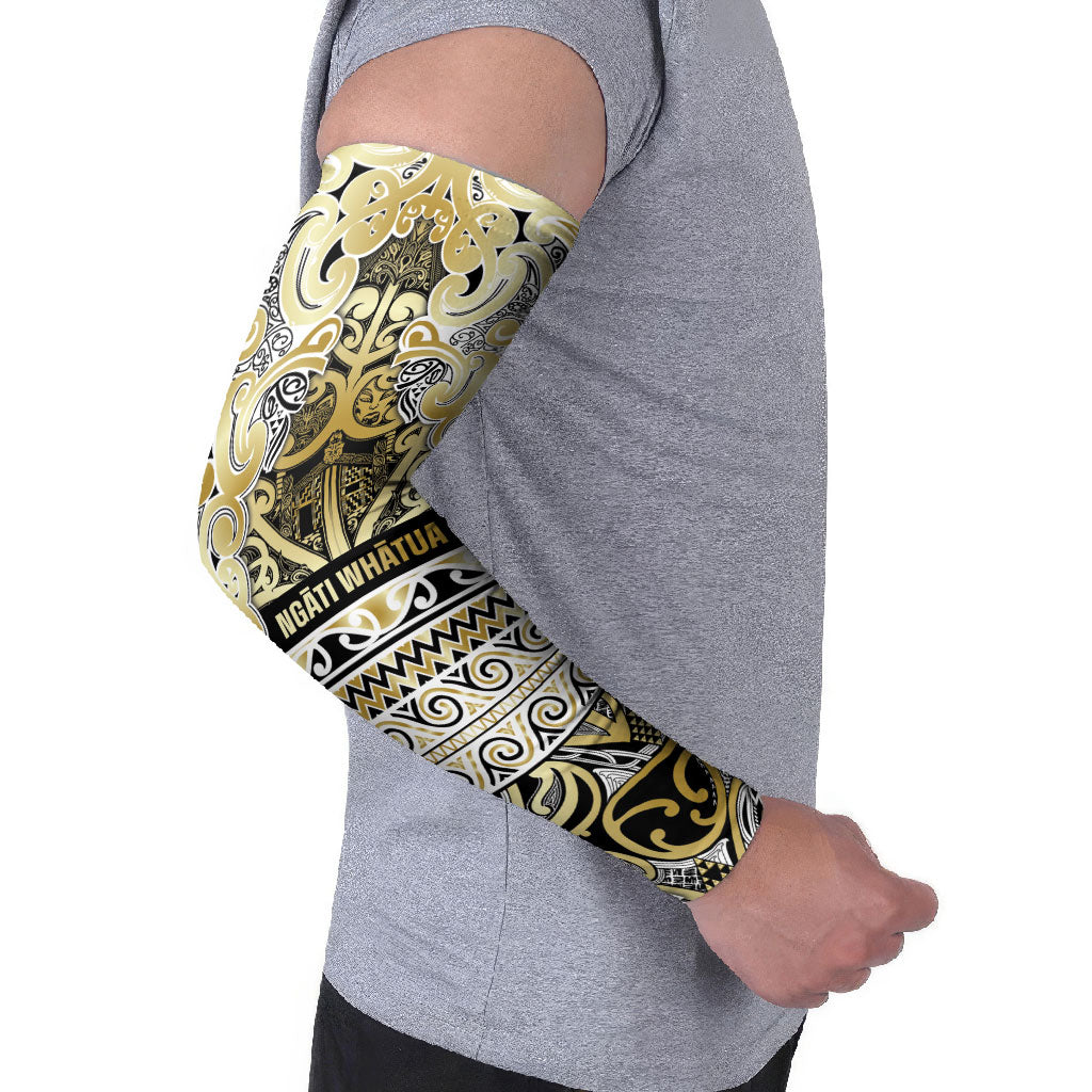 Aotearoa Iwi Ngati Whatua Arm Sleeves Maori Wharenui House Tribal Pattern LT9 - Polynesian Pride