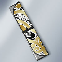 Aotearoa Iwi Ngati Whatua Auto Sun Shade Maori Wharenui House Tribal Pattern LT9 - Polynesian Pride
