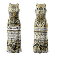 Aotearoa Iwi Ngati Whatua Couples Matching Tank Maxi Dress and Long Sleeve Button Shirt Maori Wharenui House Tribal Pattern LT9 - Polynesian Pride